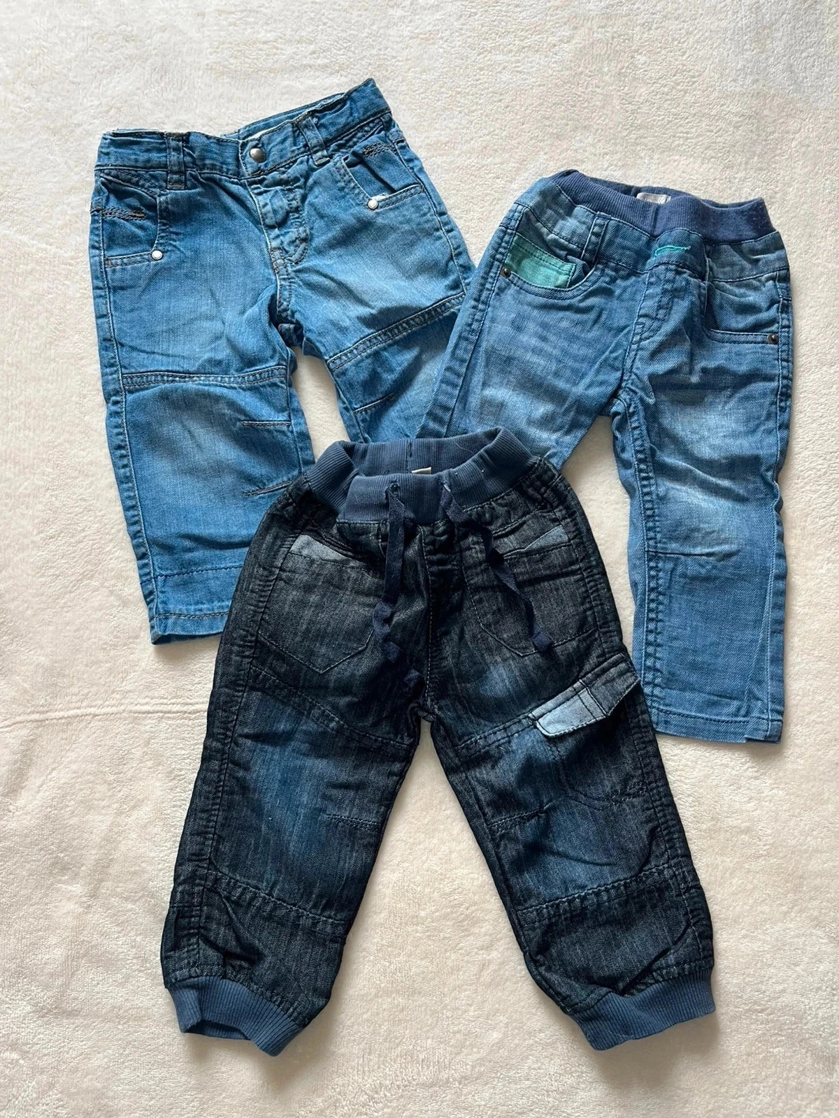 lot de 3 jeans bébé 12 mois look tendance 👖💙